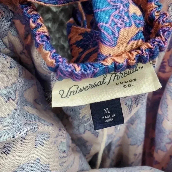 Universal Thread Dress Women's Sleeveless Shift Pink Floral Linen XL NWT - Picture 10 of 11